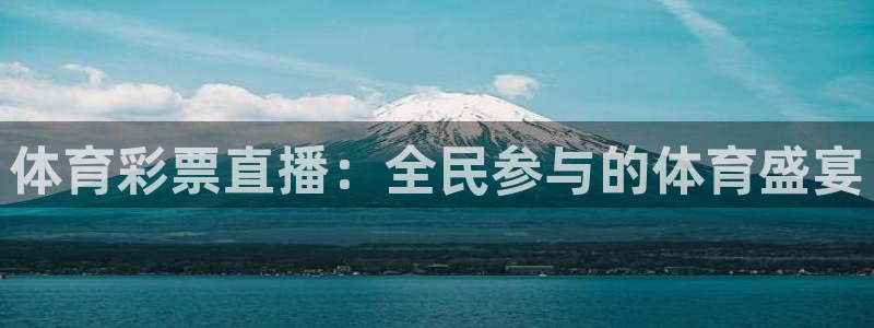 体育彩票直播：全民参与的体育盛宴