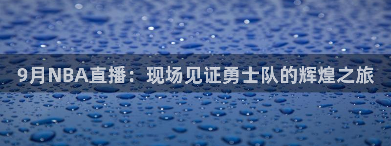 9月NBA直播：现场见证勇士队的辉煌之旅